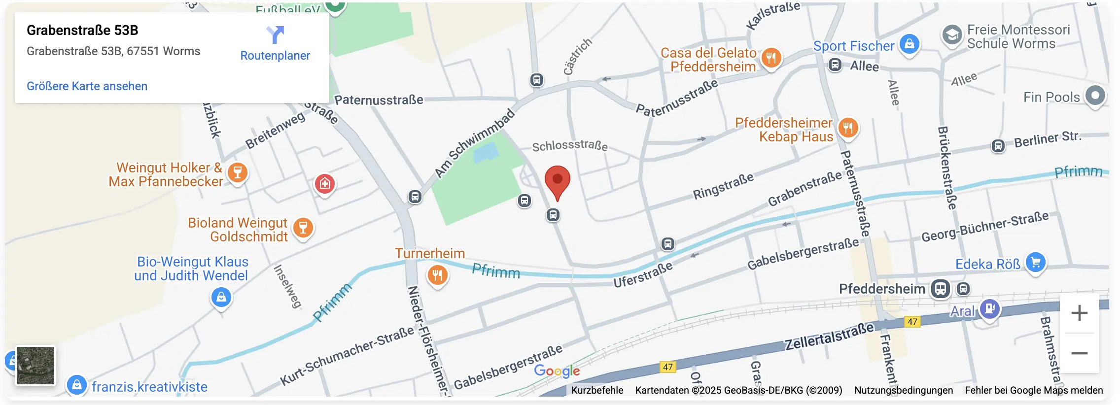 Karte: Grabenstraße 53B, 67551 Worms